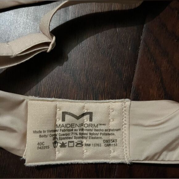 Maidenform Beige Super Soft Underwire for Support Bra SZ 40C NEW no Retail Tags - Picture 4 of 4